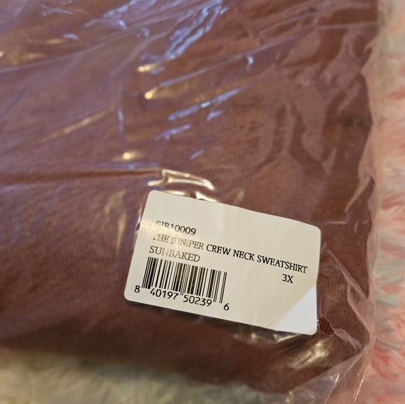 Bandier x Sincerely Jules The Juniper Crew Neck Sweatshirt Sunbaked Size 3X - Picture 6 of 6